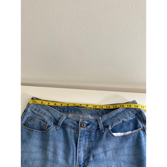 Faded Glory Womens Stretch Boot Cut Denim Jeans Size 12 Blue Washed 5 Pocket - Picture 10 of 13